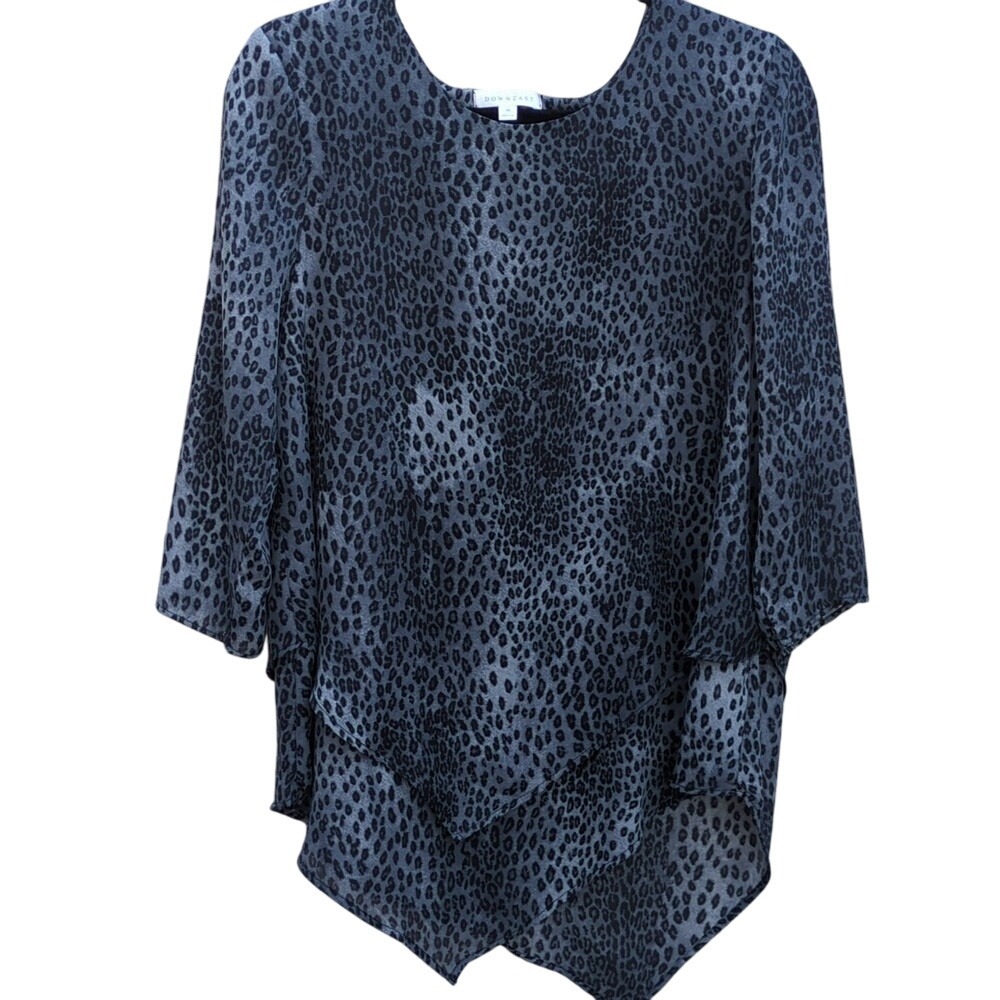 NWOT DownEast blouse animal print/ leopard print Medium size